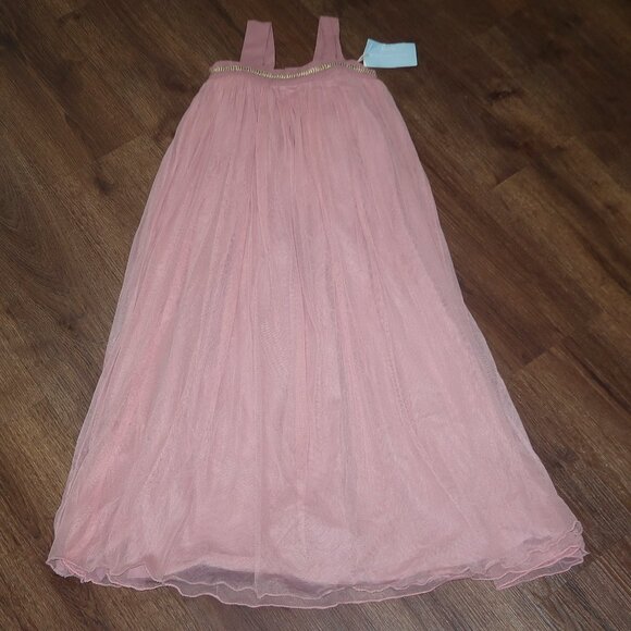 NWT Girls Well Dressed Wolf Mauve Pink Josephine Josie Long Tulle Maxi Dress 6 - Picture 2 of 5